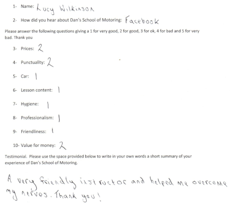 Lucy's Testimonial